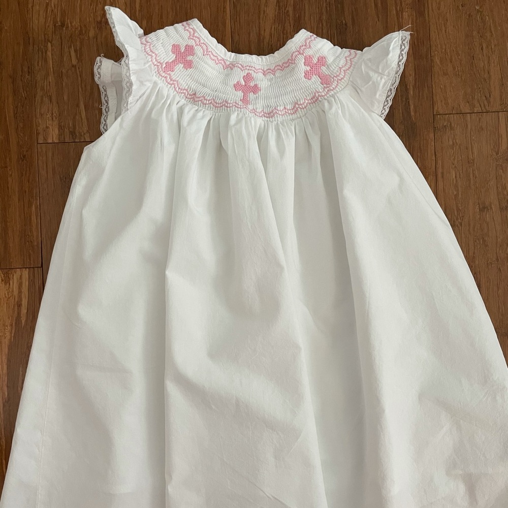 Lil Cactus Bishop Smocked Cross Dress 12-24
